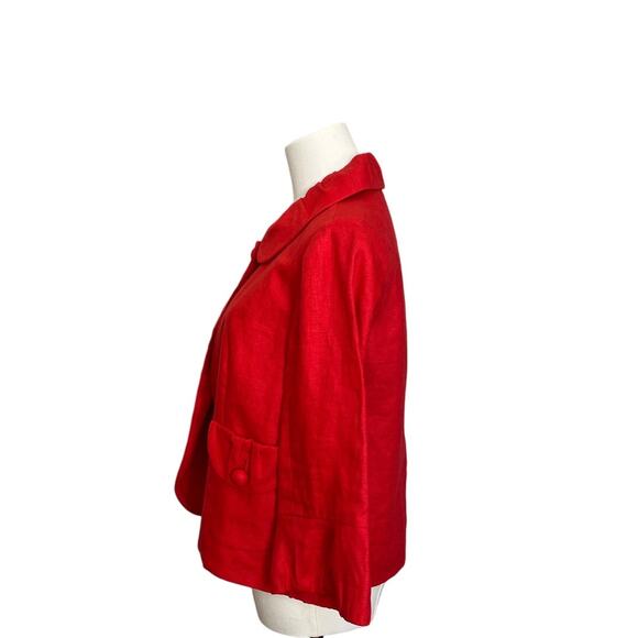 J. CREW | Women's 100% Linen 3/4 Sleeve Lined Blazer w/ Pockets | Size 6 - Picture 4 of 6